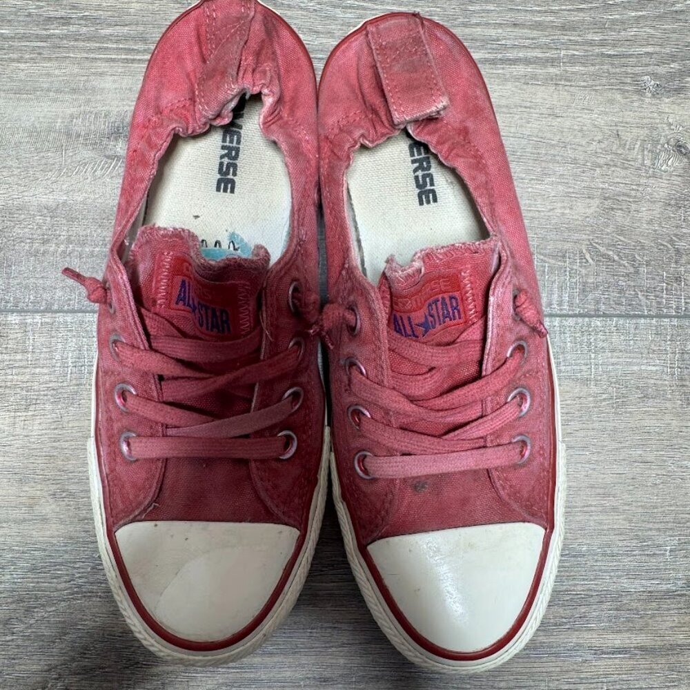 Converse Shoreline Maroon Slip On Sneakers Women's Size 7.5 - Picture 2 of 7